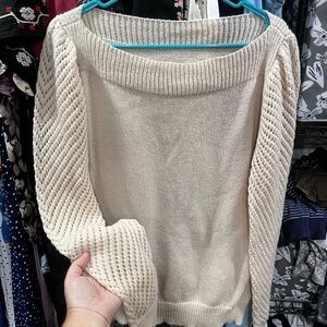 SHEIN Cream Knit Sweater